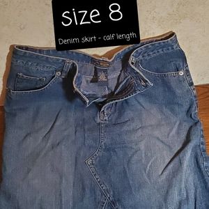 Route 66 size 8 Denim skirt
